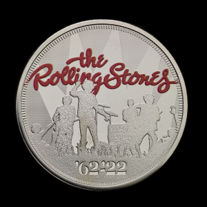 The Rolling Stones 2022 £5 Brilliant Uncirculated Colour Trial Piece