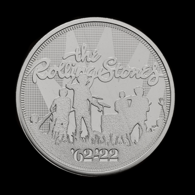 The Rolling Stones 2022 £5 Brilliant Uncirculated Trial Piece