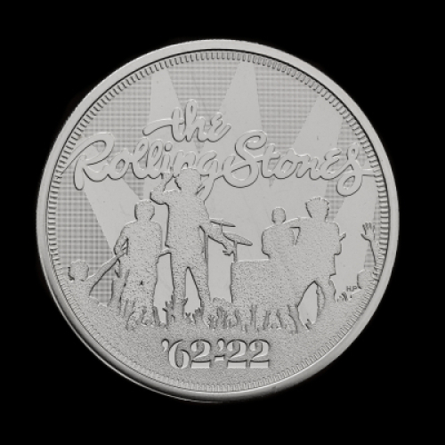 The Rolling Stones 2022 &pound;5 Brilliant Uncirculated Trial Piece