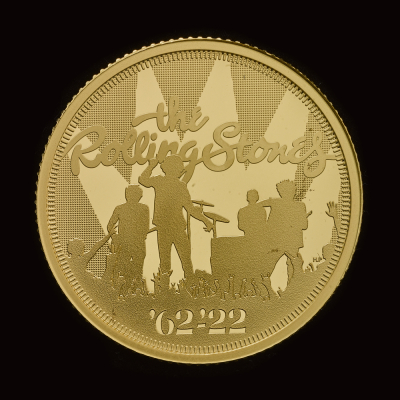 The Rolling Stones 2022 1/4oz Gold Proof Trial Piece