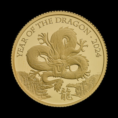 Lunar Year of the Dragon 2024 1/4oz Gold Proof Trial Piece