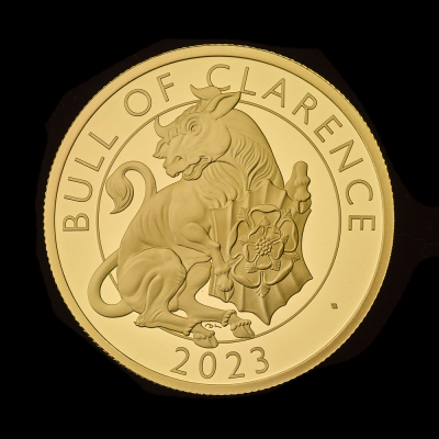 The Royal Tudor Beasts The Bull of Clarence 2023 1oz Gold Proof Trial Piece