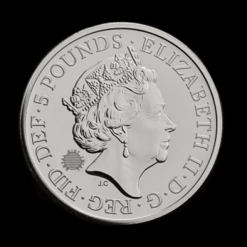 The Royal Tudor Beasts The Lion of England 2022 &pound;5 Brilliant Uncirculated Trial Piece