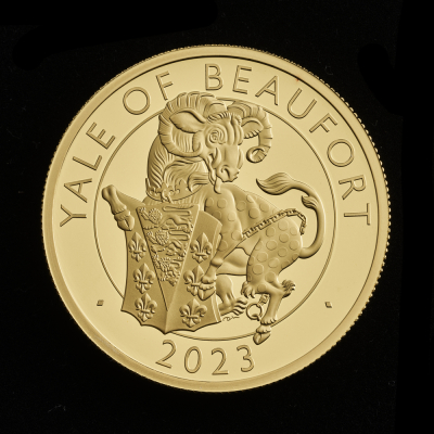 The Royal Tudor Beasts The Yale of Beaufort 2023 1oz Gold Proof Trial Piece