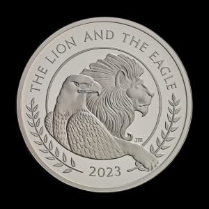 The Lion and The Eagle 2023 1oz Silver Proof Trial Piece