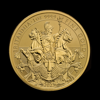 Britannia 2023 Reverse Frosted 1oz Gold Proof Trial Piece