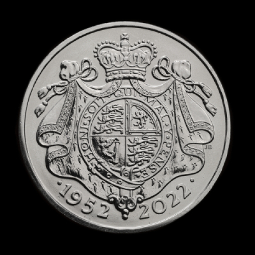 The Platinum Jubilee of Her Majesty The Queen 2022 &pound;5 Brilliant Uncirculated Trial Piece