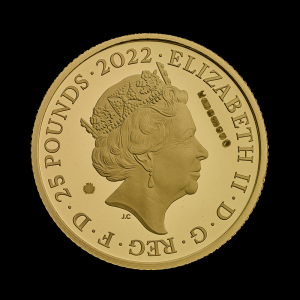 The Queen's Reign Charity and Patronage 2022 UK 1/4oz Gold Proof Trial Piece