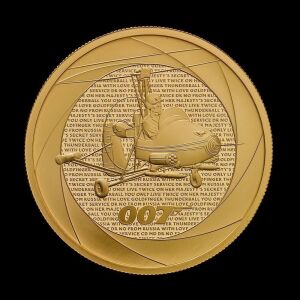 Six Decades of 007: Bond Films of the 1960s 2023 2oz Gold Proof Trial Piece