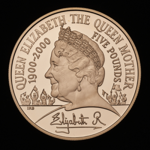 2000 The Queen Mother Centenary Year Gold Proof &pound;5