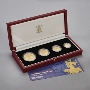 2001 Britannia Gold Proof 4 coin set