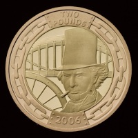 2006 Brunel Gold proof &pound;2 2 coin set