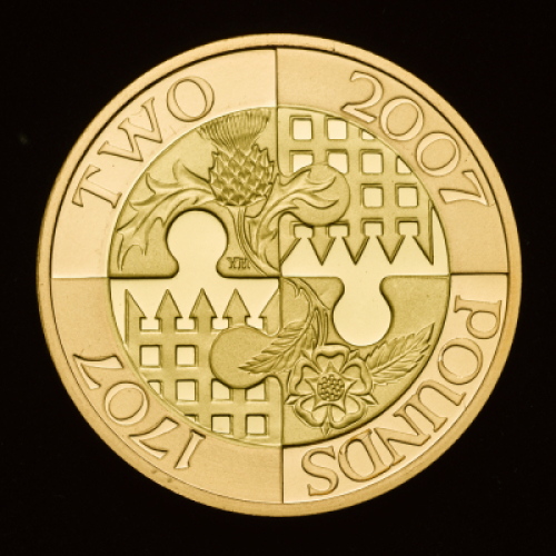 2007 Act of Union Gold Proof &pound;2