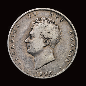 1828 George IV Silver Half Crown