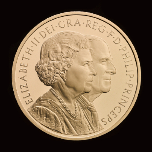 2007 Gold Proof &pound;5 Diamond Wedding