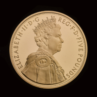 2012 Gold Proof &pound;5 The Queen's Diamond Jubilee