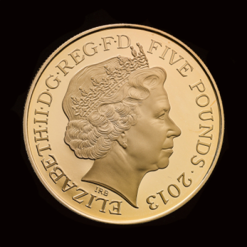 2013 Gold Proof &pound;5 The Queen's Coronation Anniversary
