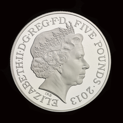 2013 Platinum Proof Piedfort £5 The Queen's Coronation Anniversary