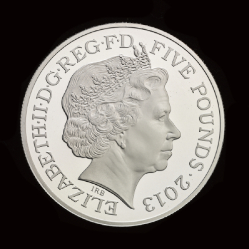 2013 Platinum Proof Piedfort &pound;5 The Queen's Coronation Anniversary
