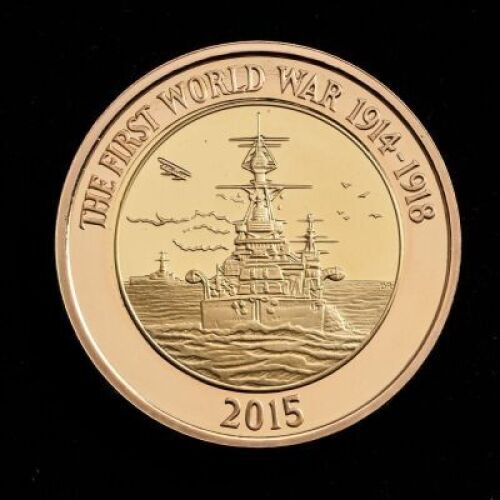 2015 Gold Proof &pound;2 World War One Navy