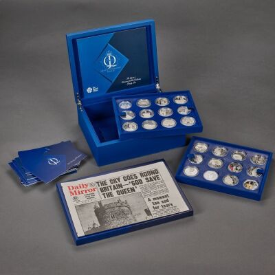 2012 Diamond Jubilee Silver 24 Coin Collection.