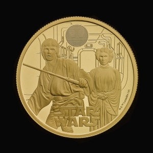 2023 Star Wars Luke Skywalker and Princess Leia 1oz Gold Proof Trial Piece