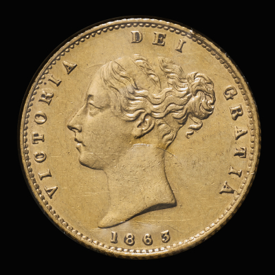 1863 Victoria half sovereign