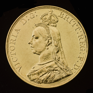 1887 Victoria Gold Five Pound Sovereign