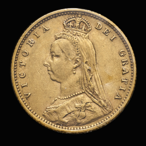 1892 Victoria half sovereign VF