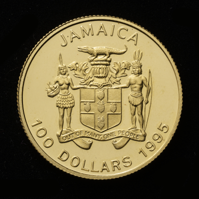 1995 Jamaica Bob Marley Gold Proof $100