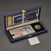 1998 Prince Charles Gold Proof &pound;5 Coin with &pound;50 Banknote Set