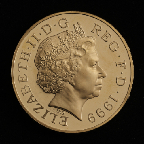 1999 Millennium Gold Proof &pound;5