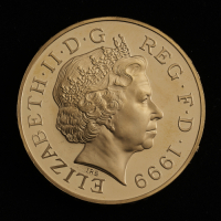1999 Millennium Gold Proof &pound;5
