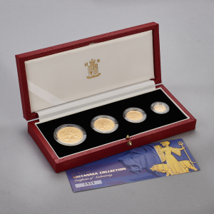 2001 Britannia Gold Proof 4 coin set