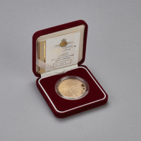 2002 Alderney Gold Proof Piedfort &pound;5