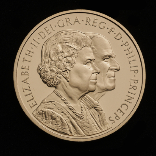 2007 Diamond Wedding Gold Proof &pound;5 Coin
