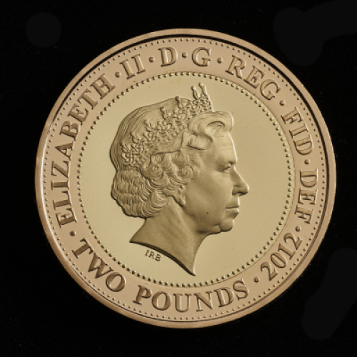 2012 Charles Dickens Gold Proof &pound;2 Coin