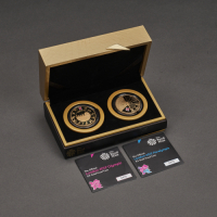 2012 Olympics & Paralympics Gold Proof &pound;5 Two Coin Set
