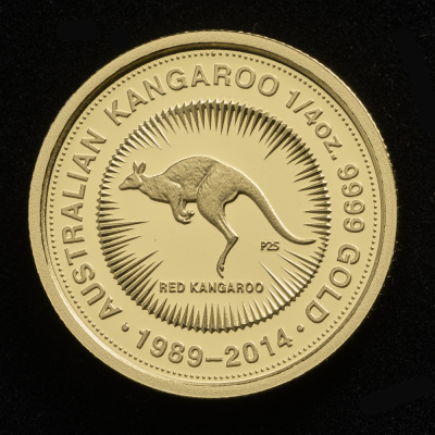 2014 25th Anniversary of the Australian Kangaroo Quarter Ounce Gold Proof Coin