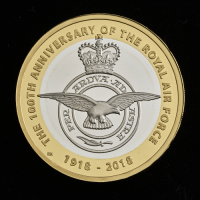 2018 Centenary of the RAF Badge Silver Proof &pound;2 Coin