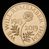 2019 A Century of Remembrance £5 set of Gold, Silver, Silver Piedfort and BU - 2