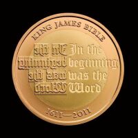 2011 King James Bible Gold Proof &pound;2 Coin
