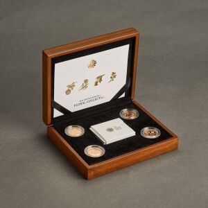 2013 Gold Floral Collection £1 Four Coin Set