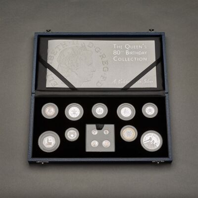 2006 Queen's 80th Birthday Silver Proof Commemorative Set