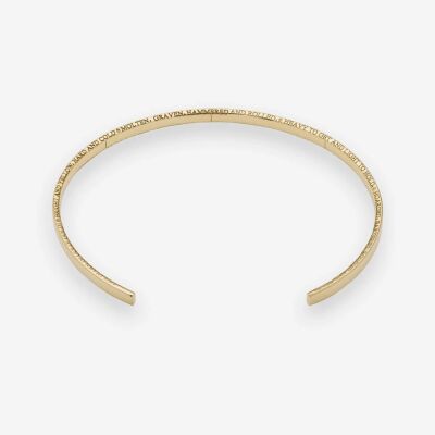 Small Thickness Cuff, 18ct Yellow Gold, Size S                   