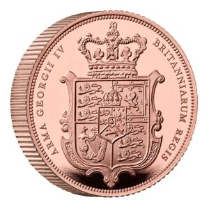 The Sovereign 2025 last of the rose gold Piedfort (Shield Design). Last coin to be struck.