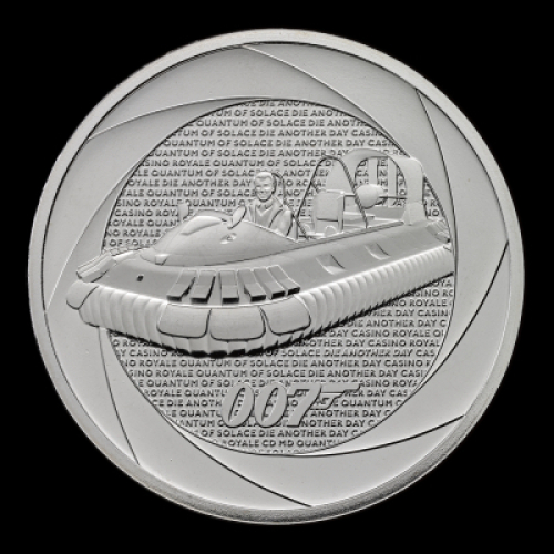 Decades of 007: Bond Films of the 2000s 2024 &pound;5 Brilliant Uncirculated Trial Piece