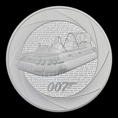 Decades of 007: Bond Films of the 2000s 2024 5oz Silver Proof Trial Piece