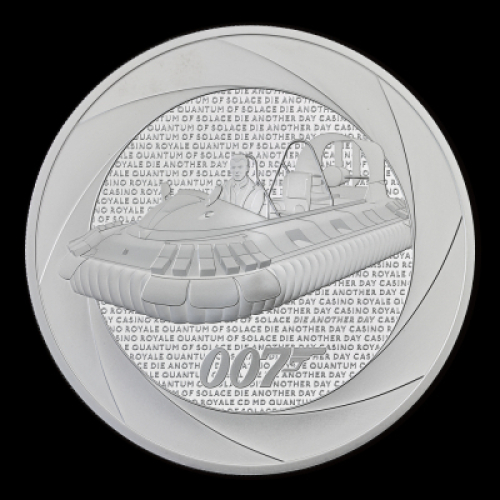 Decades of 007: Bond Films of the 2000s 2024 5oz Silver Proof Trial Piece