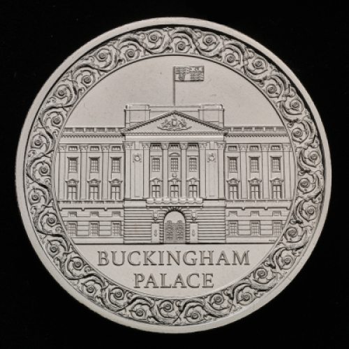 Buckingham Palace 2024 &pound;5 Silver Proof Piedfort Trial Piece